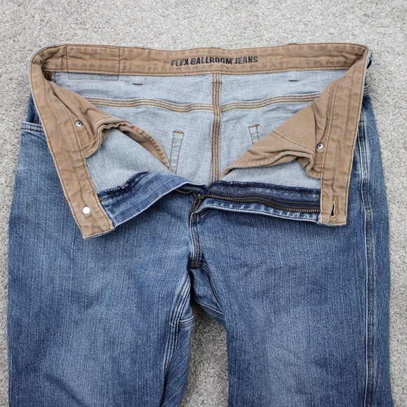 Duluth Jeans Mens 36x28 Blue DuluthFlex Ballroom Relaxed Fit Stretch Denim - Picture 9 of 13